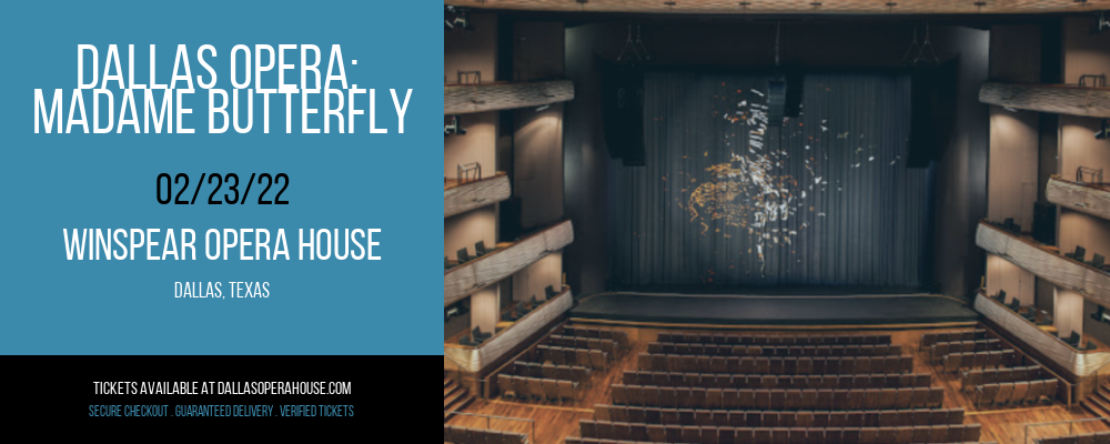 Dallas Opera: Madame Butterfly at Winspear Opera House tickets Dallas Opera: Madame Butterfly at Winspear Opera House
