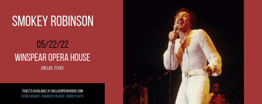Smokey Robinson at Winspear Opera House tickets Smokey Robinson at Winspear Opera House