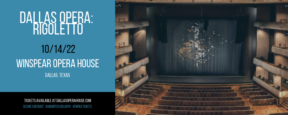 Dallas Opera: Rigoletto at Winspear Opera House tickets Dallas Opera: Rigoletto at Winspear Opera House