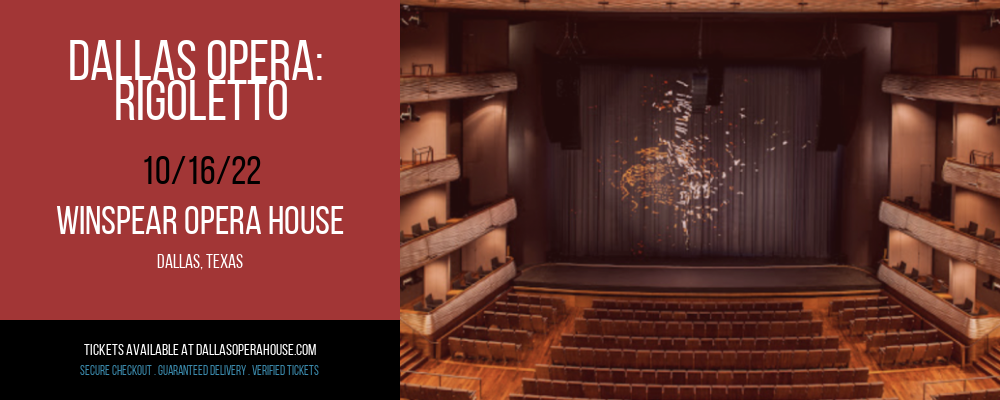 Dallas Opera: Rigoletto at Winspear Opera House tickets Dallas Opera: Rigoletto at Winspear Opera House