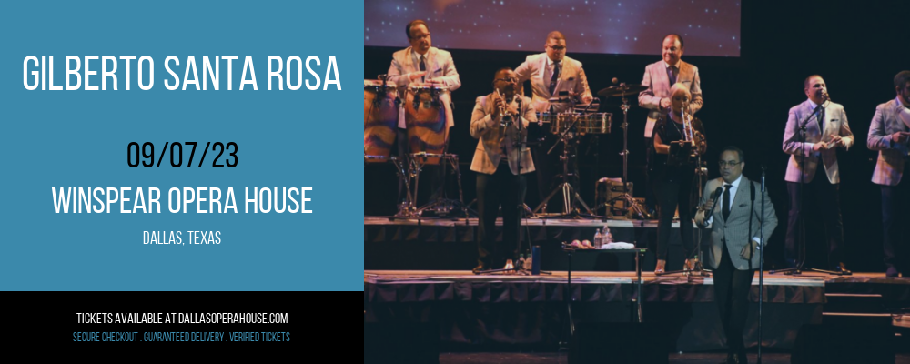 Gilberto Santa Rosa at Winspear Opera House tickets Gilberto Santa Rosa at Winspear Opera House